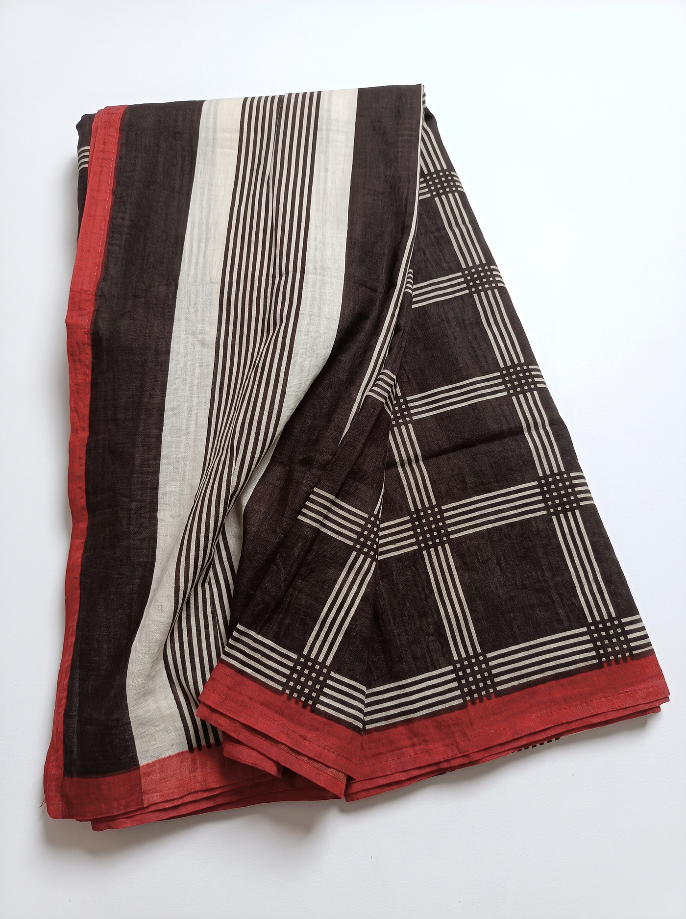 Mul Modal Cotton Wine Printed Dailywear Saree 2 - Image 5
