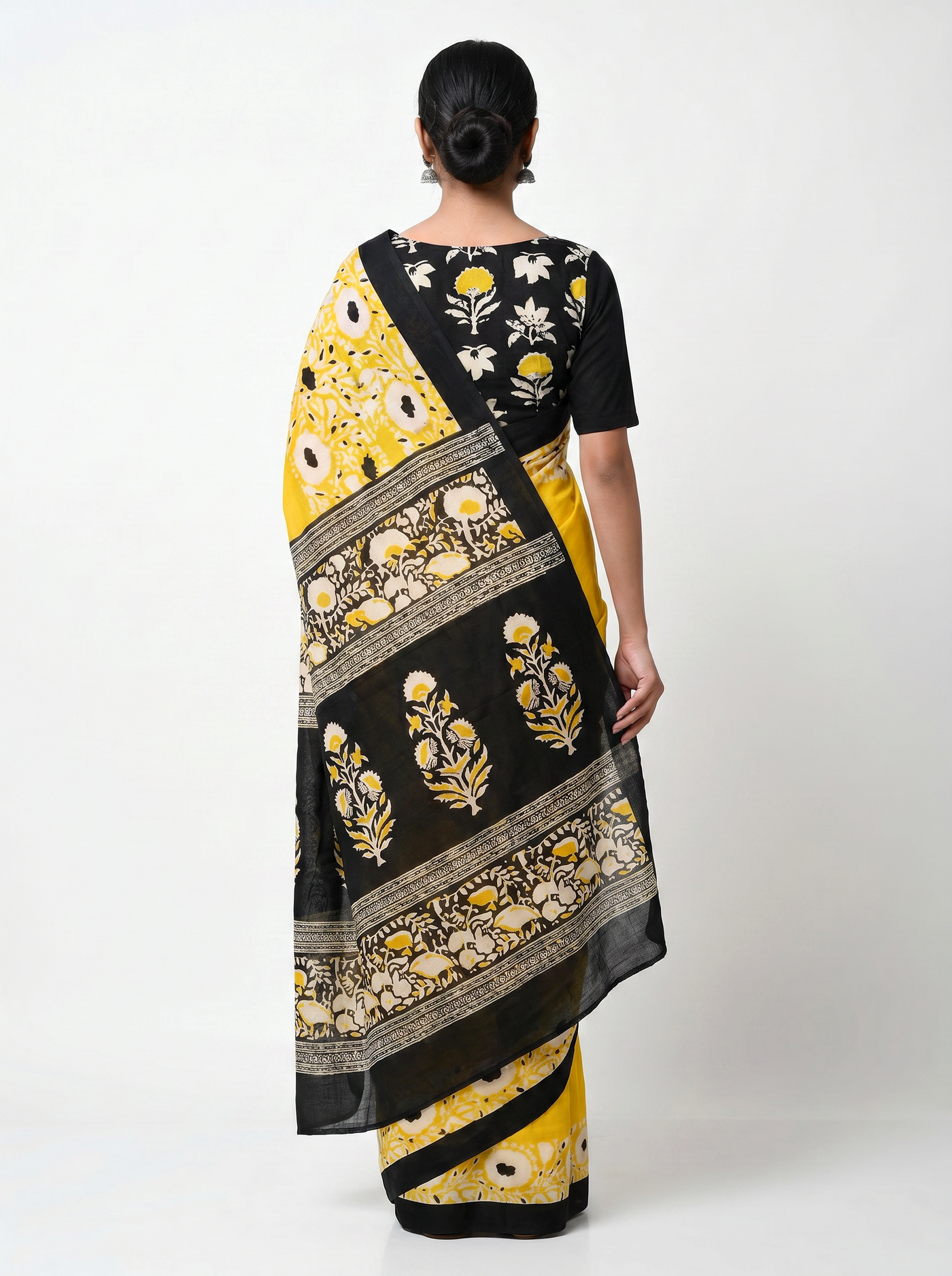 Pure Mulmul Cotton Saree | Brick Red + Burnt Orange + Golden Woven Golden Zari | Festive Wear | With Blouse image 3