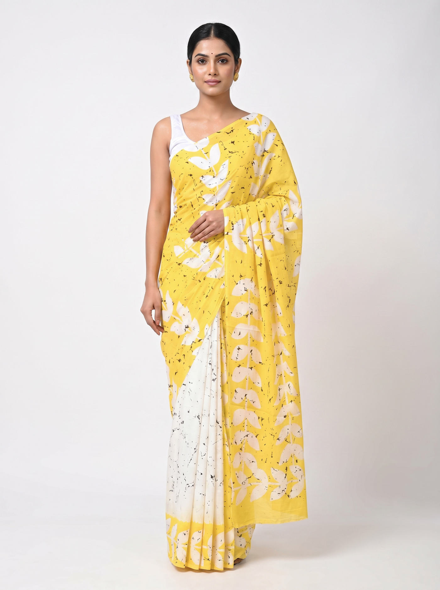 Pure Mulmul Cotton Saree | Golden Woven Golden Zari | Festive Wear | With Blouse | Design 2 image 5