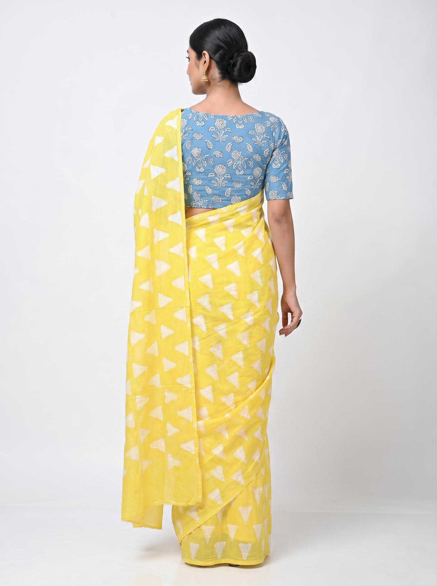 Pure Mulmul Cotton Saree | Golden Woven Golden Zari | Festive Wear | With Blouse | Design 4 image 3