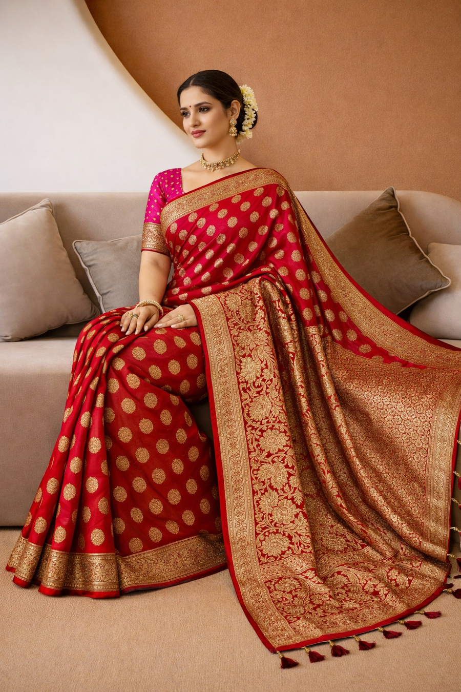 Surkh Sarees