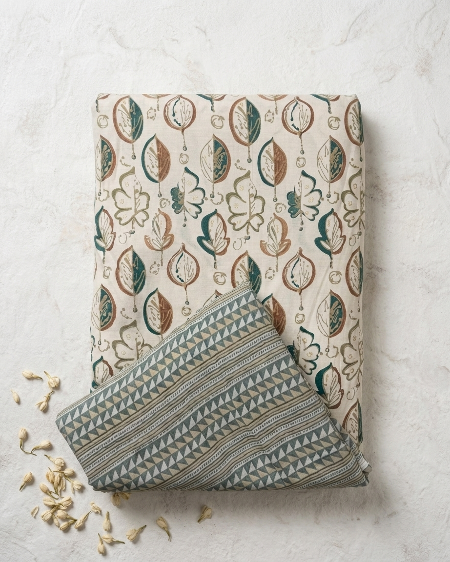 Pure Banarasi Zari Than Fabric - Rama Green - Bana