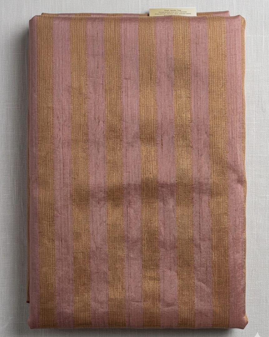 Soft Banarasi Chanderi Than Fabric - Rust Brown