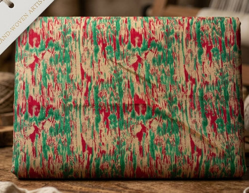 Breathable Cotton Print Than Fabric - Earth Brown Green - Bana