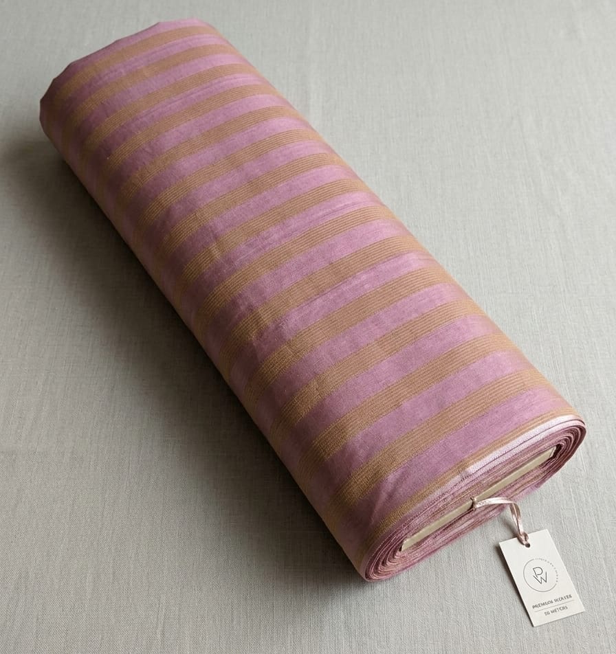 Soft Banarasi Chanderi Than Fabric - Dusty Mauve