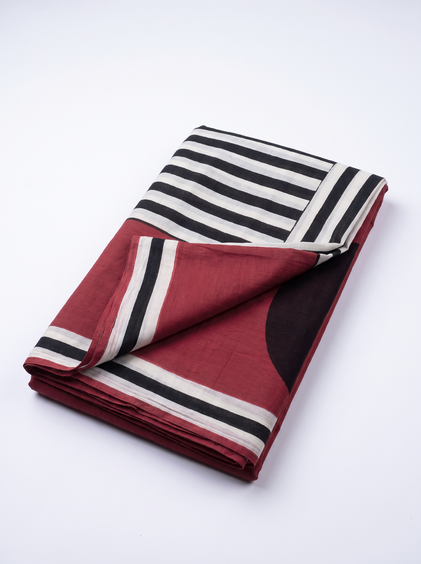 Mul Modal Cotton Maroon Charcoal Grey Printed Dailywear Saree - Image 5
