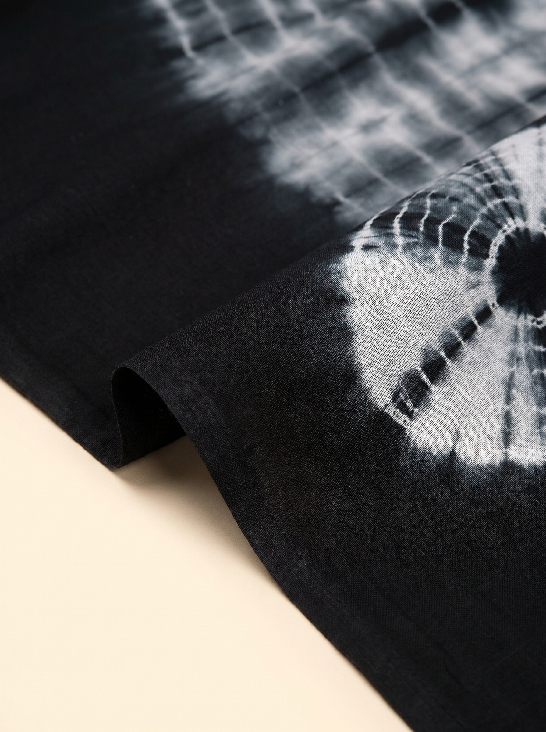 Pure Mulmul Cotton Saree | Charcoal Grey + Black + Grey Handblock Print | Summer & Office Wear | With Blouse image 5