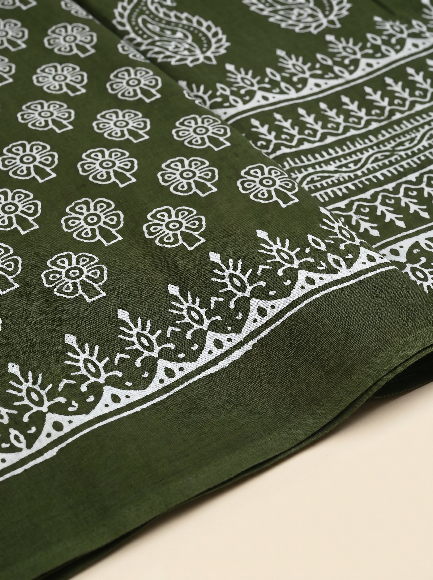 Pure Mulmul Cotton Saree Ink Blue Handblock Print Ajrakh Geometric Design Summer & Office Wear With Blouse