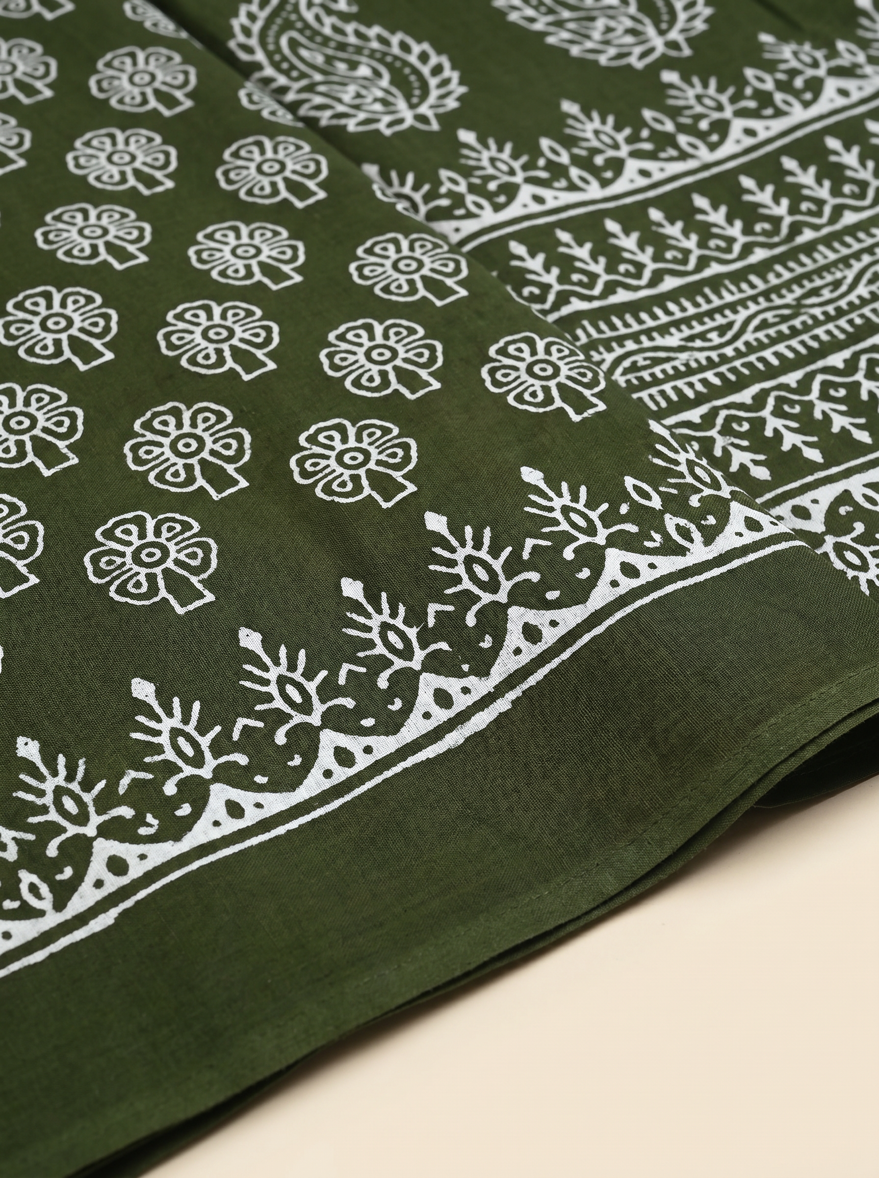 Pure Mulmul Cotton Saree | Assorted Handblock Print | Summer & Office Wear | With Blouse image 5