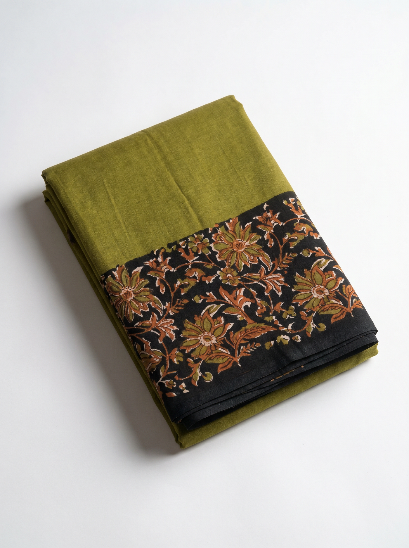 Pure Mulmul Cotton Saree | Brick Red + Burnt Orange + Golden + Ochre Woven Golden Zari | Festive Wear | With Blouse image 5