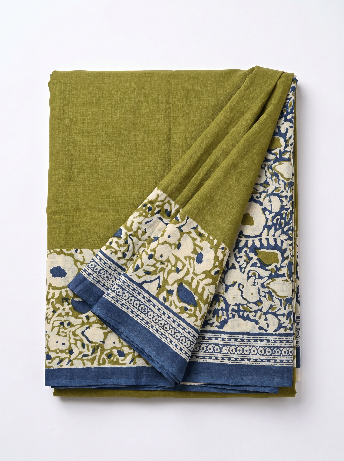 Pure Mulmul Cotton Saree | Golden + Ochre + Grey Woven Golden Zari | Festive Wear | With Blouse image 5
